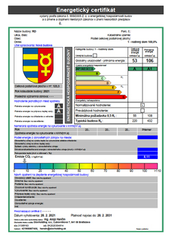 Obrázok Energetický certifikát Dunajská Streda