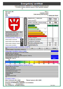 Obrátok Energetický certifikát Gelnica