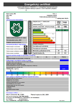 Obrátok Energetický certifikát Nové Zámky