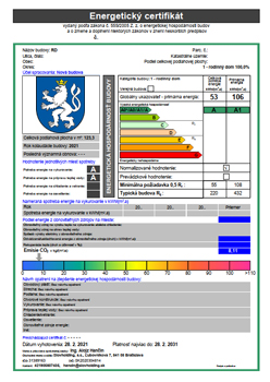Obrázok energetického certifikátu mesta Senec
